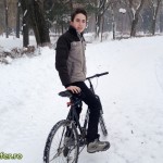 Cu bicicleta pe zapada in Parcul Cancicov (5)