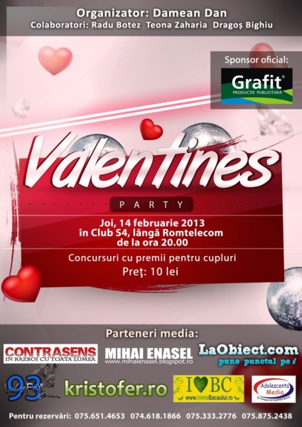 afis petrecere valentines day