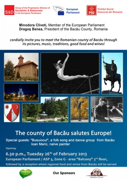 Județul Bacău salută Europa direct de la Parlamentul European