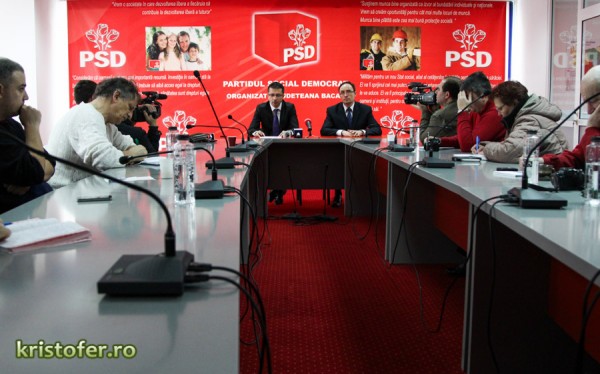 Conferinta de presa PSD Bacau Dragos Benea Sorin Brasoveanu 2013 (1)
