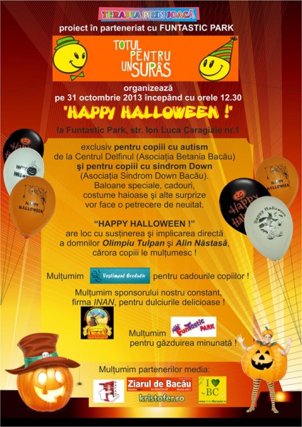Happy petrecere Halloween pentru copiii cu autism și sindrom down