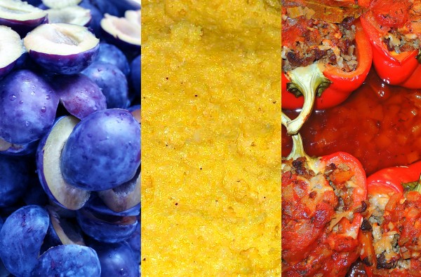 tricolor romanesc facut din mancaruri traditionale