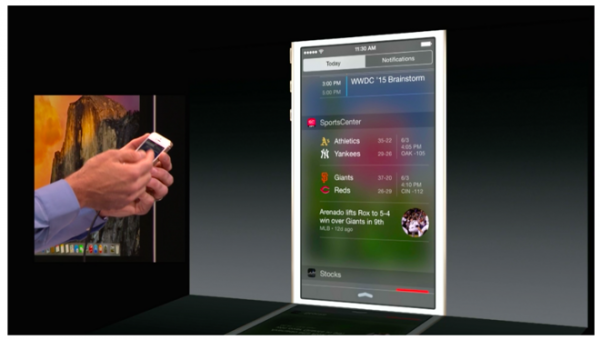 iOS-8-widgets notifications center