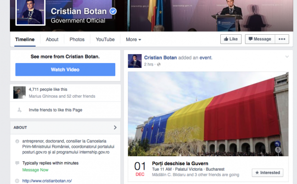cristian botan guvernul romaniei pagina eveniment 1 decembrie